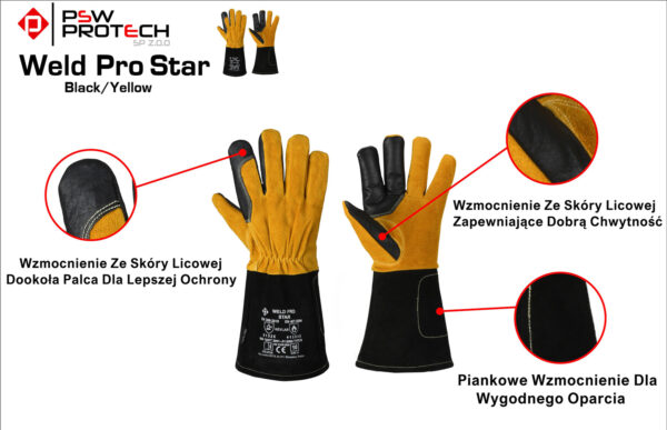 WELD PRO STAR Rękawice spawalnicze do TIG - Image 3