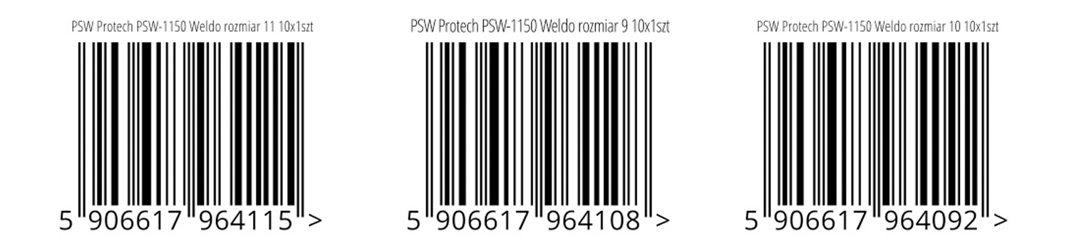 PSW-1150 Weldo Rękawice spawalnicze z dwoiną wołową