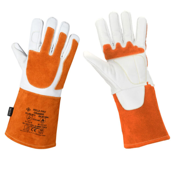 WELD PRO ORANGE Rękawice spawalnicze do TIG